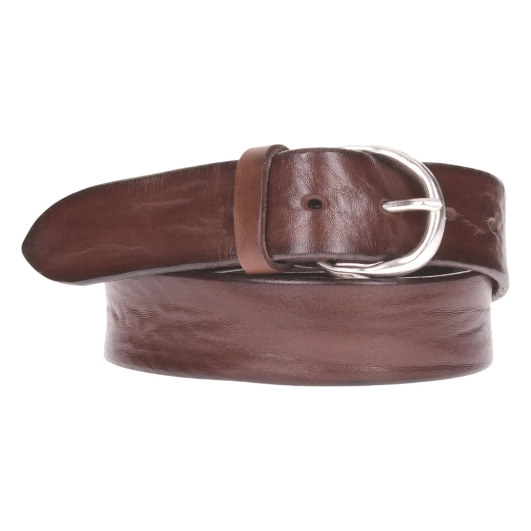 CINTA VERA PELLE VINTAGE MARRONE