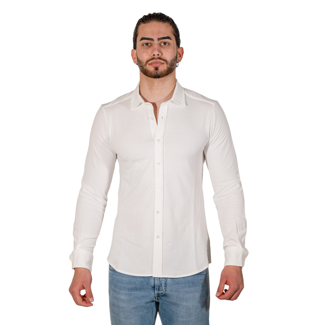 CAMICIA PIQUET Bianco