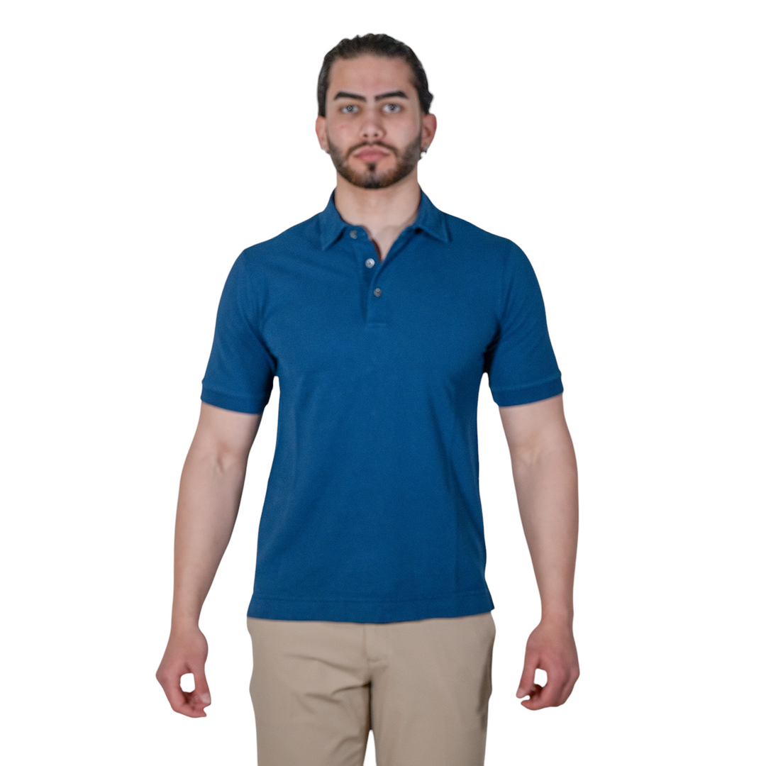 POLO PIQUET Blu