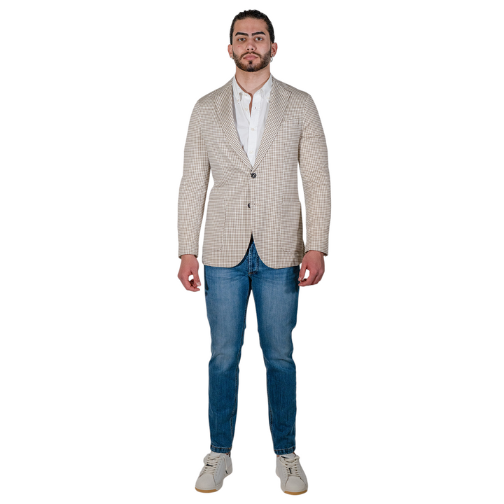 GIACCA PIED DE POULE Beige