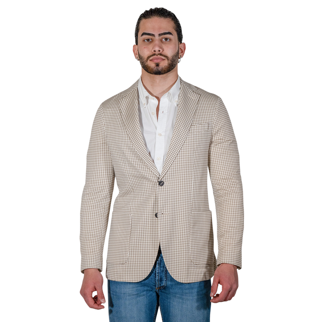 GIACCA PIED DE POULE Beige