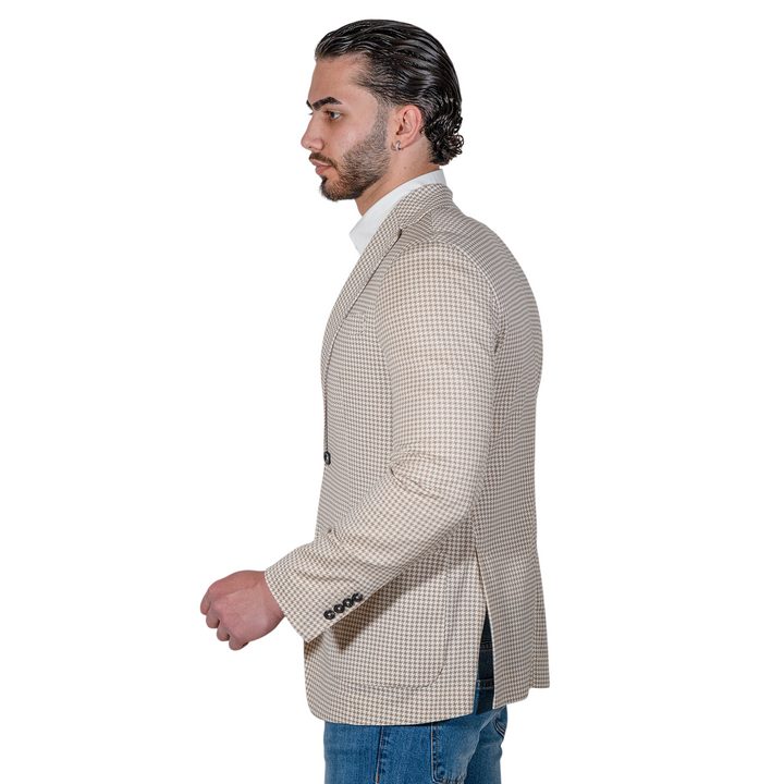 GIACCA PIED DE POULE Beige