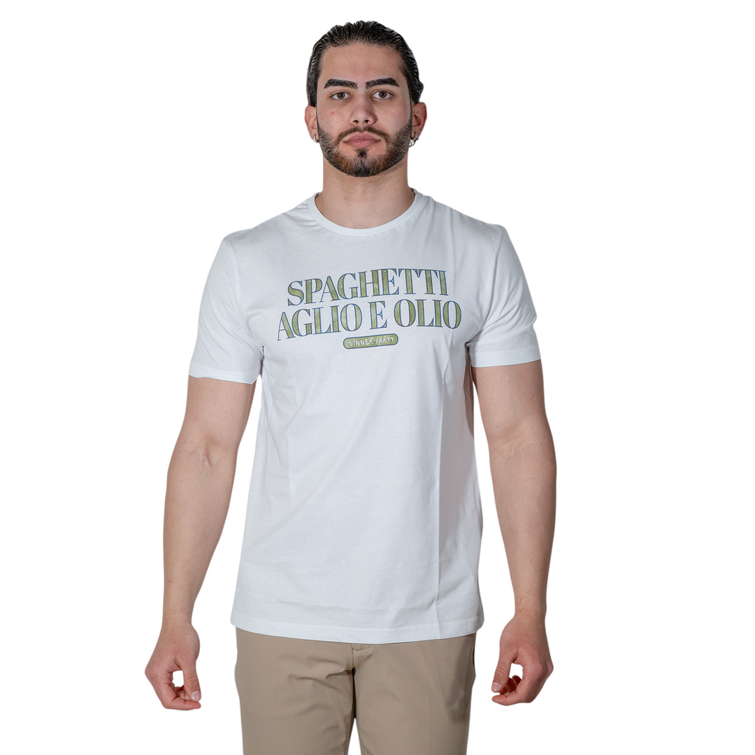 T-SHIRT STAMPA SPAGHETTI GREEN