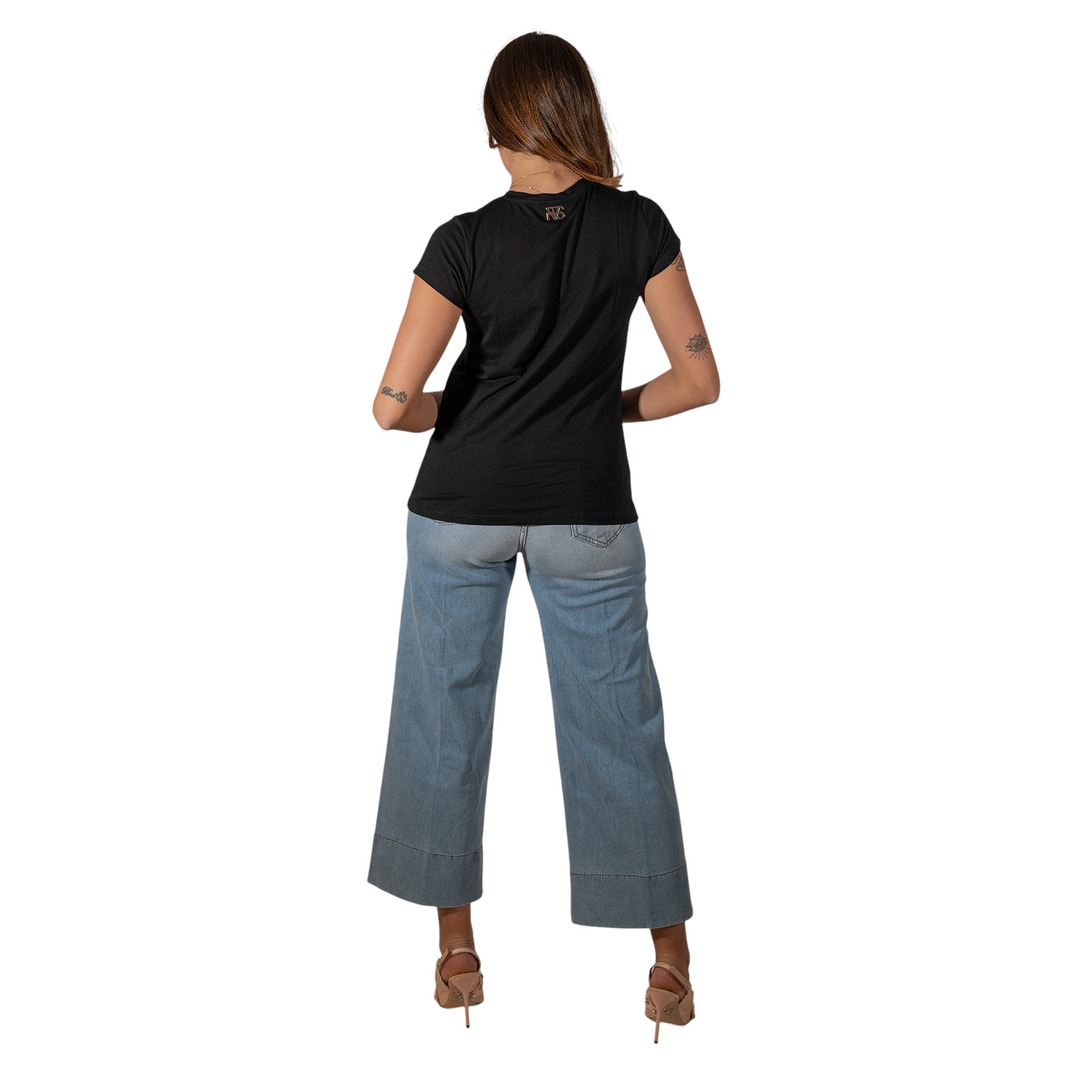 T-SHIRT CON BOCCHE BLACK