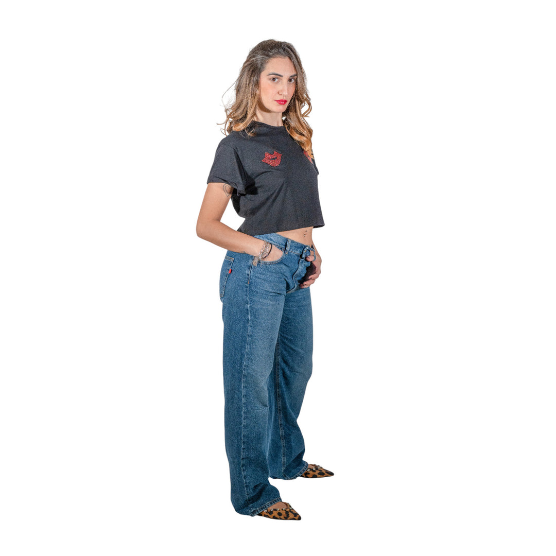 CROP ANIYE KISS BLACK
