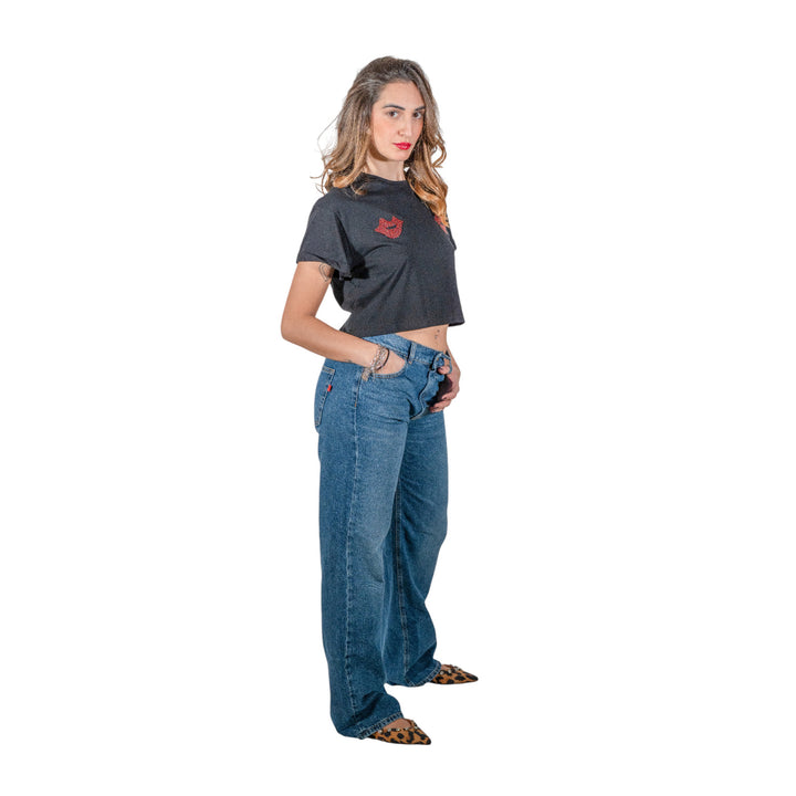 CROP ANIYE KISS BLACK