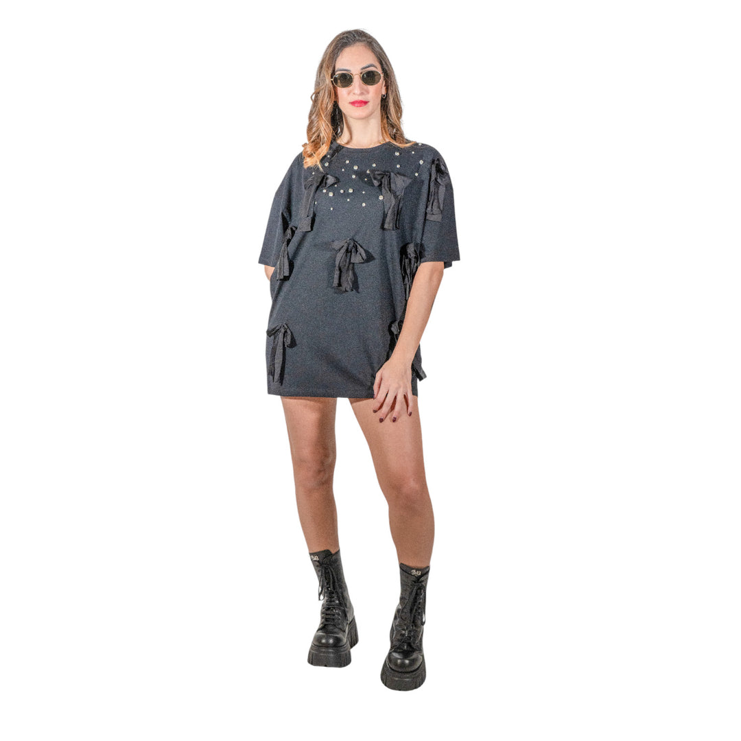 OVER RIBBON STRASS BLACK