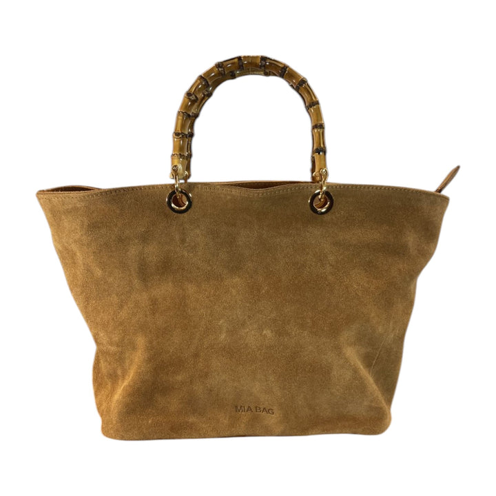 TOTE SUEDE CON MANICO BAMBOO