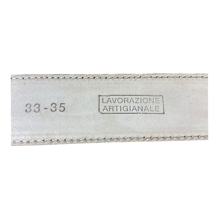 CINTURA VERA PELLE BOTTOLATA BLU