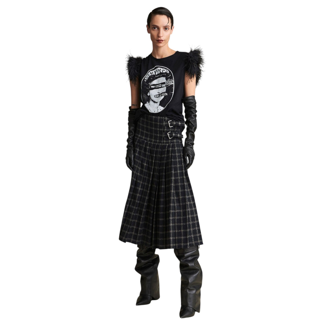 GONNA GWEN TARTAN NERO