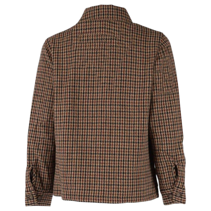 CAMICIA IN LANA PIED DE POULE BEIGE