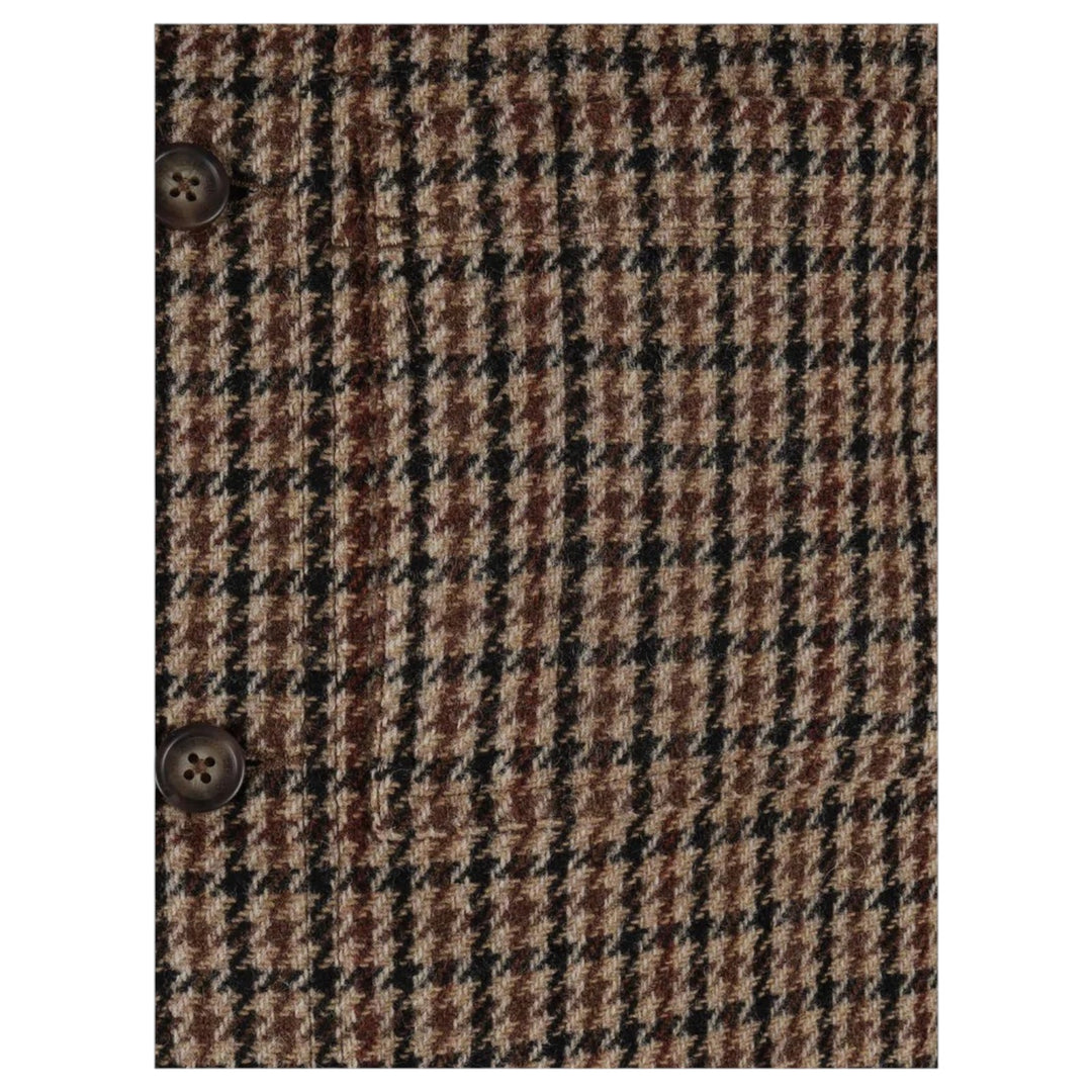 CAMICIA IN LANA PIED DE POULE BEIGE