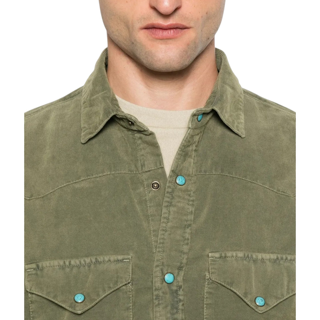 WESTERN VELVET SHIRT FLAGSTAFF VERDE