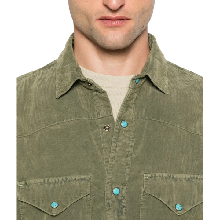 WESTERN VELVET SHIRT FLAGSTAFF VERDE