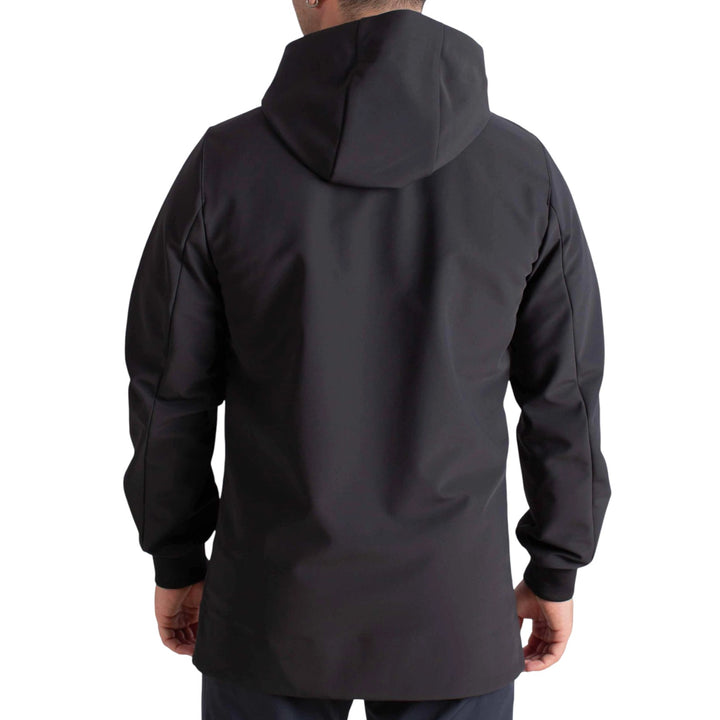 PARKA CAPPUCCIO TECHNICO FELPATO NERO
