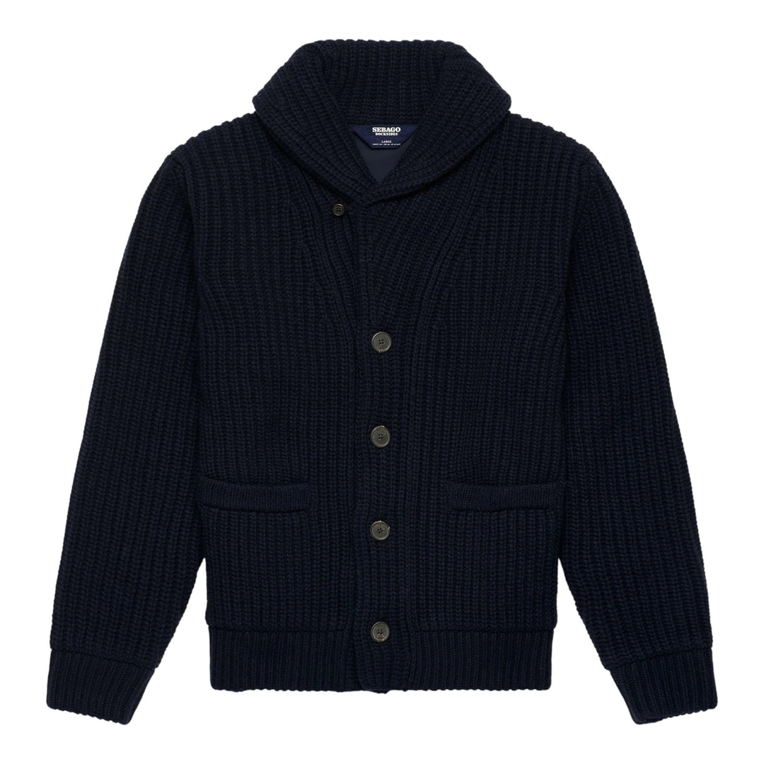 GIACCA MARINARA IN LANA FODERATA BLU