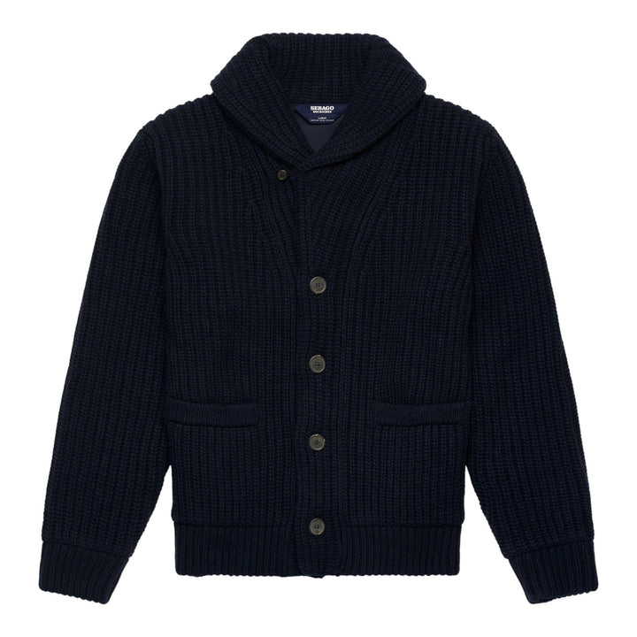 GIACCA MARINARA IN LANA FODERATA BLU