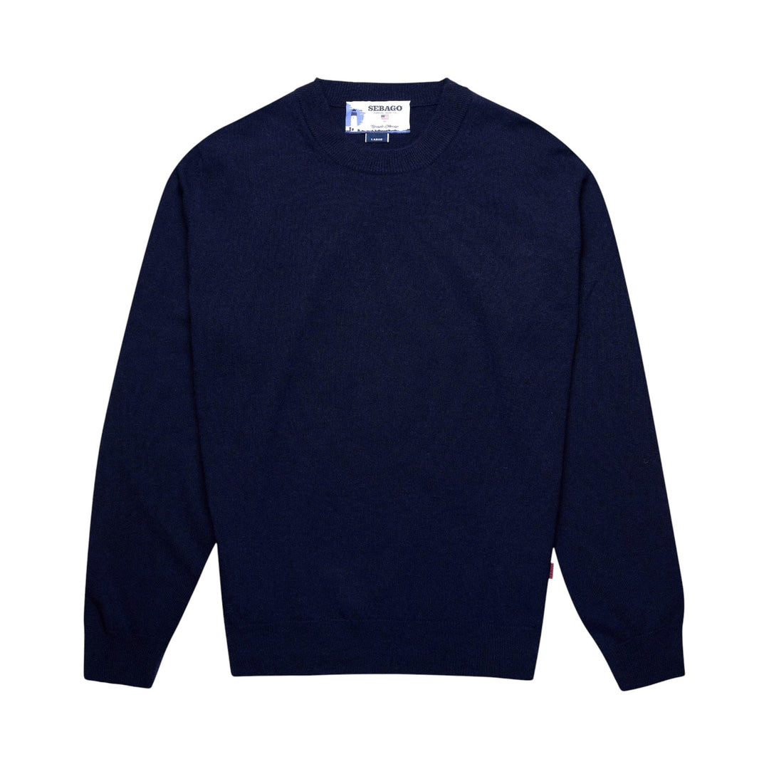 GIROCOLLO IN LANA BLU