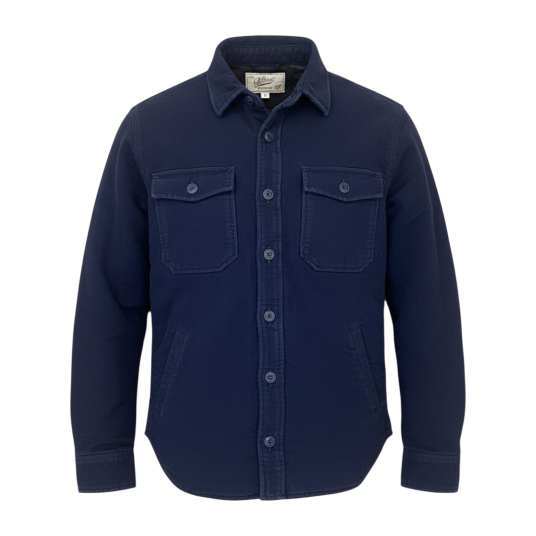CAMICIA MOLESKINE TRAPUNTATA BLU