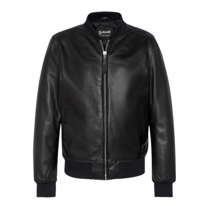 BOMBER LEATHER JACKET BROWN
