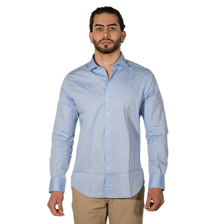 Camicia M/L Collo Italia Oxford Celeste
