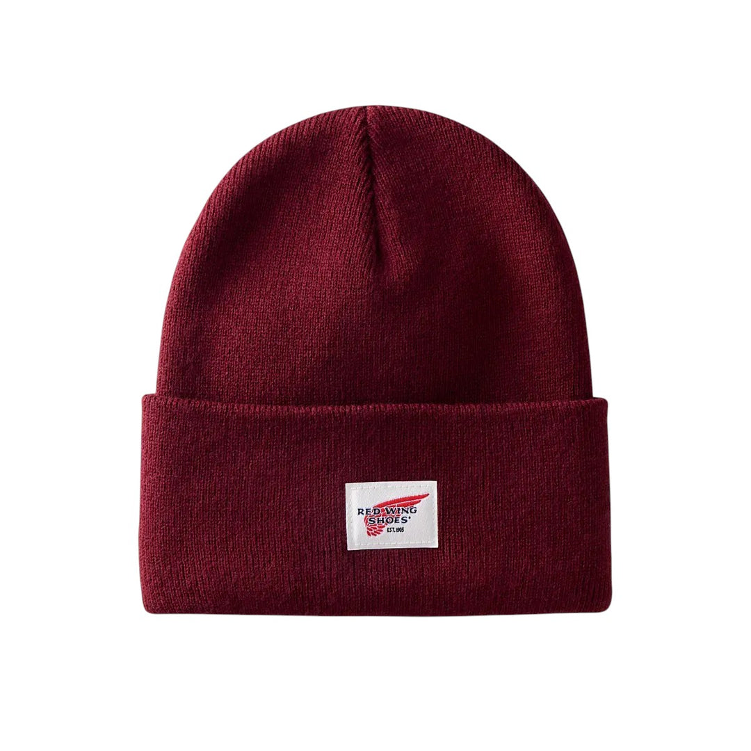 LOGO KNIT BEANIE BURGUNDY
