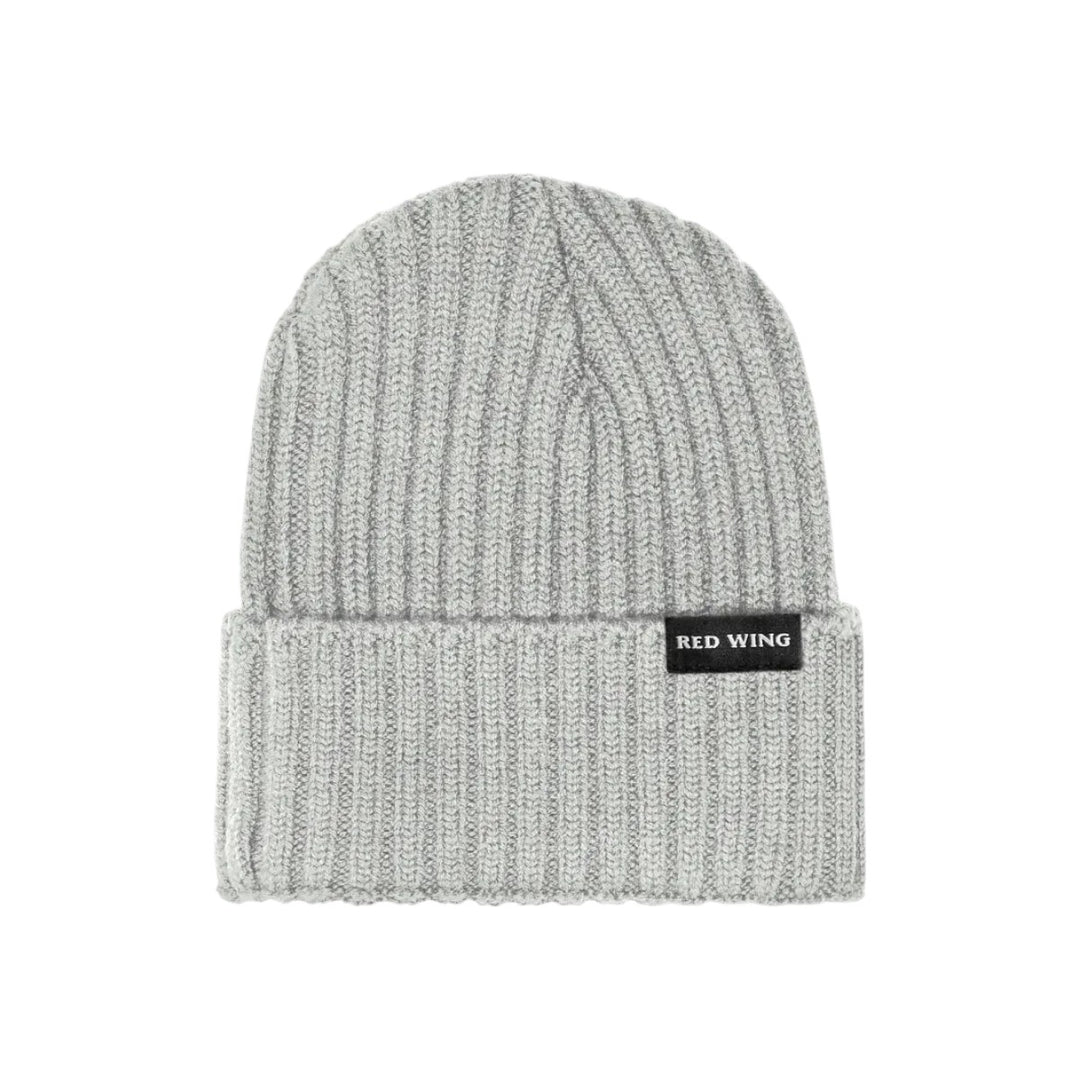 SHANIKO WOOL RIB KNIT CAP LT GREY HEATHER