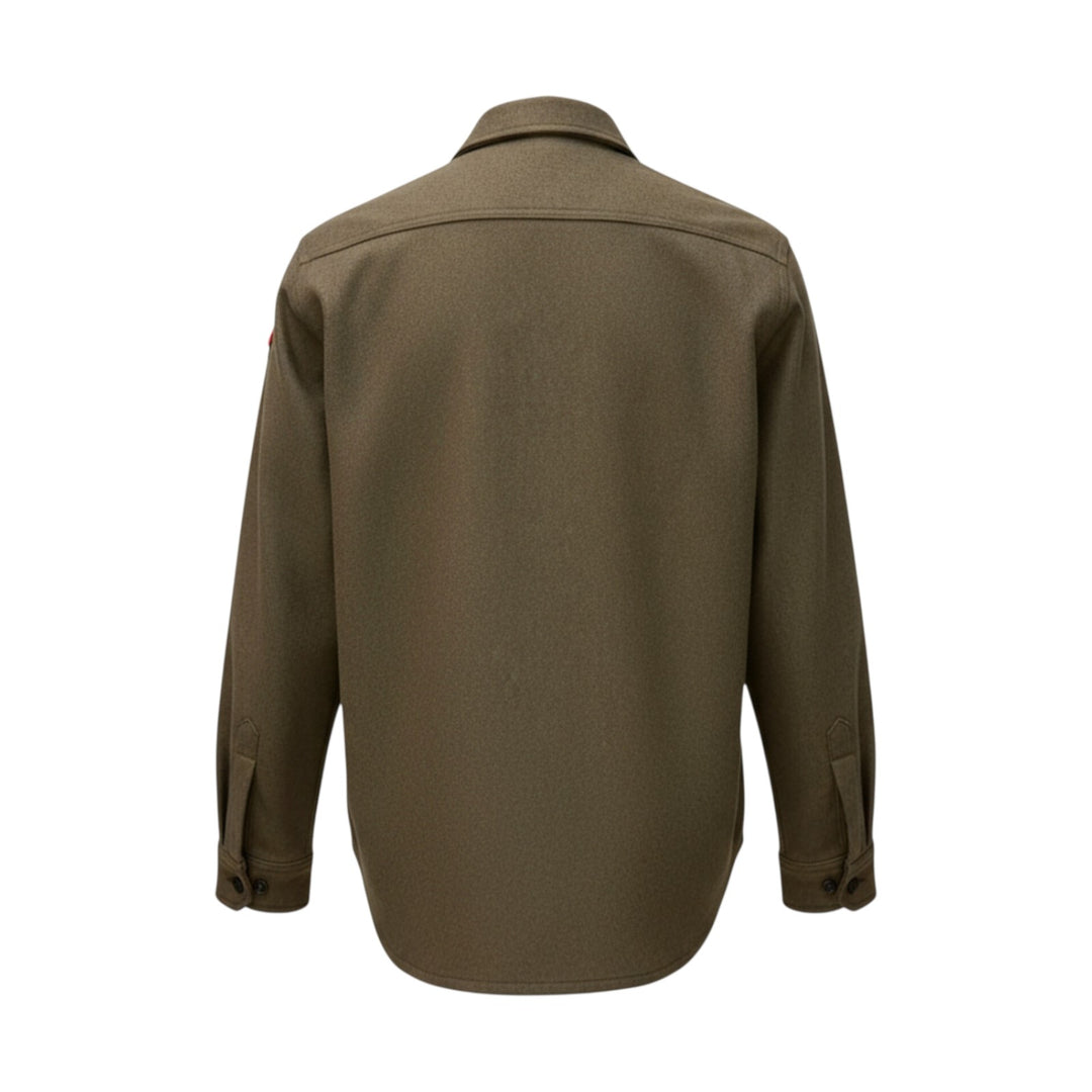 CAMICIA MILITARE IN LANA VERDE