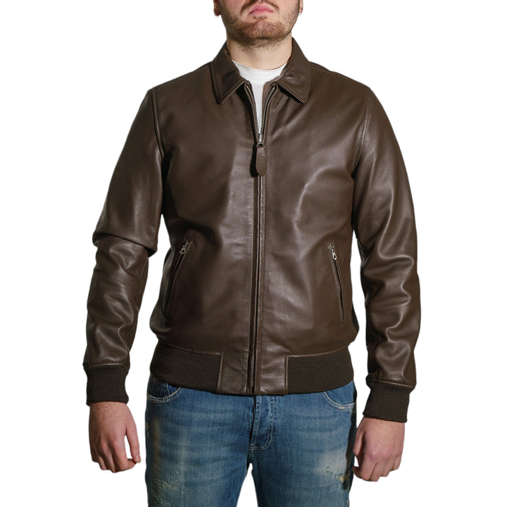 immagine-1-schott-bomber-in-pelle-agnello-marrone-giacca-lcyales-marrone