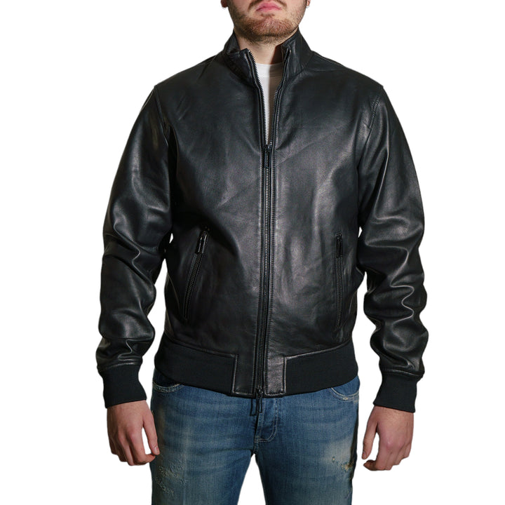 immagine-1-schott-bomber-in-pelle-vitello-nero-giacca-lc1001-black