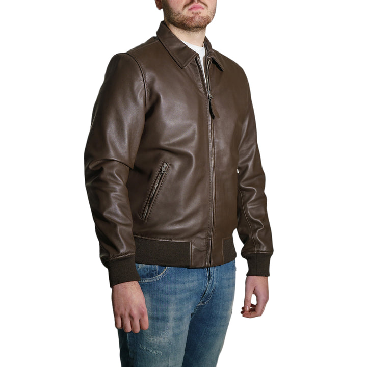 immagine-2-schott-bomber-in-pelle-agnello-marrone-giacca-lcyales-marrone