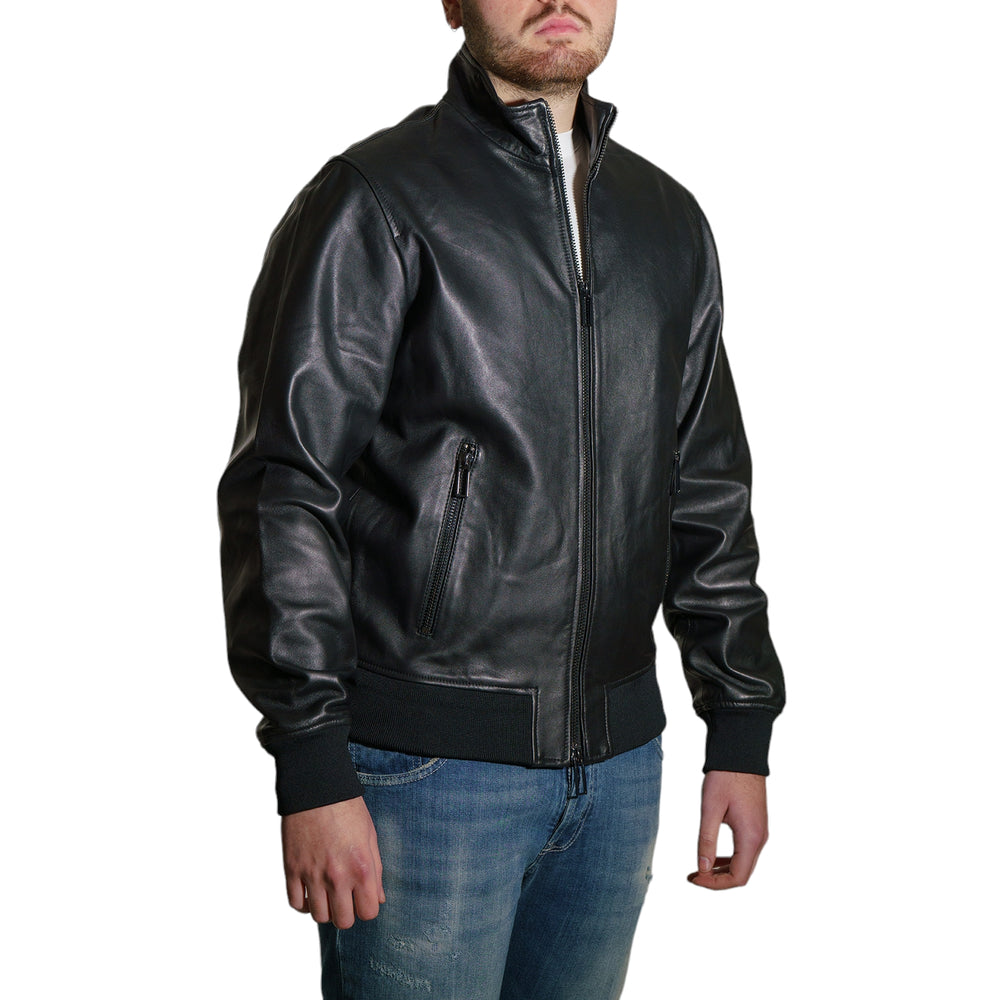 immagine-2-schott-bomber-in-pelle-vitello-nero-giacca-lc1001-black