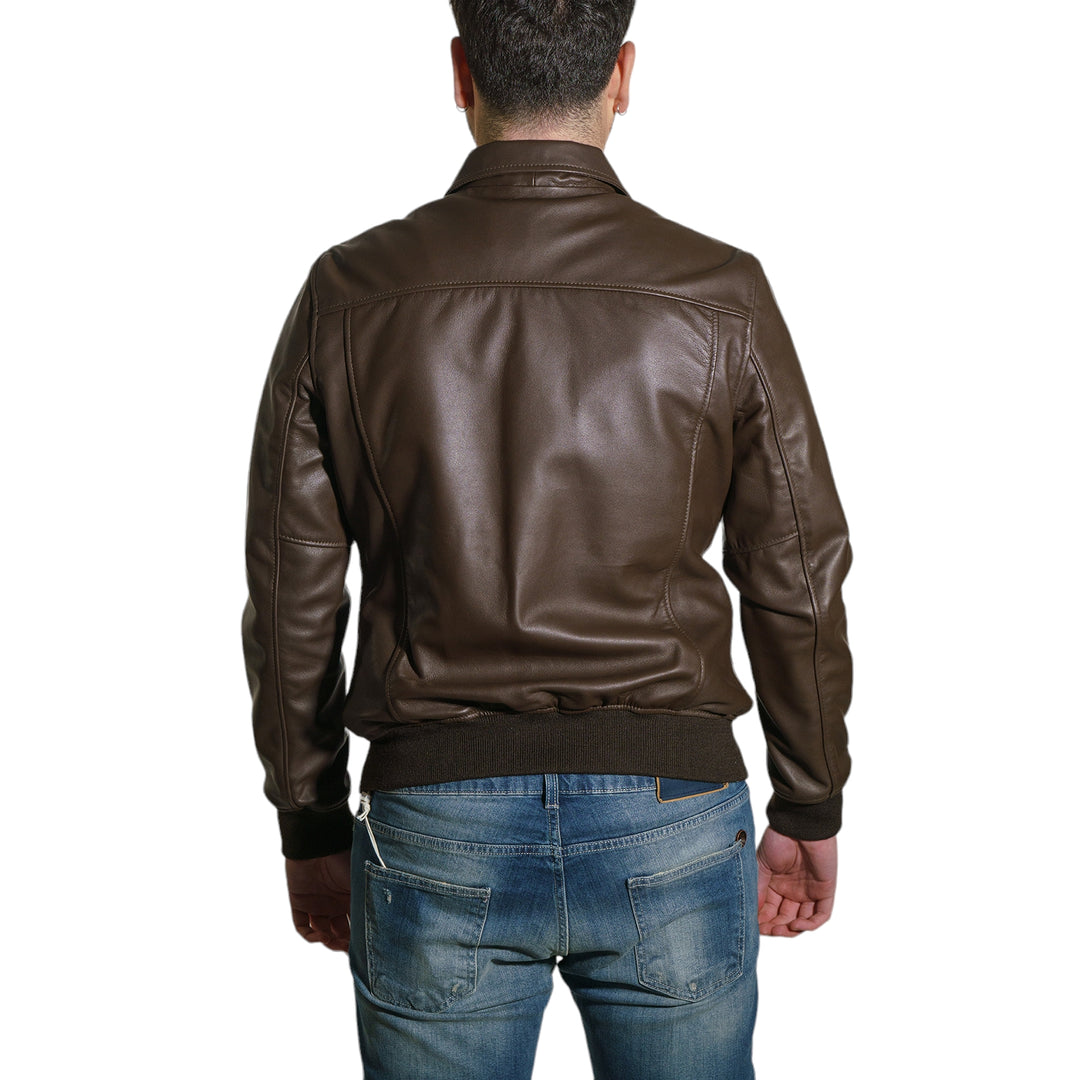 immagine-3-schott-bomber-in-pelle-agnello-marrone-giacca-lcyales-marrone