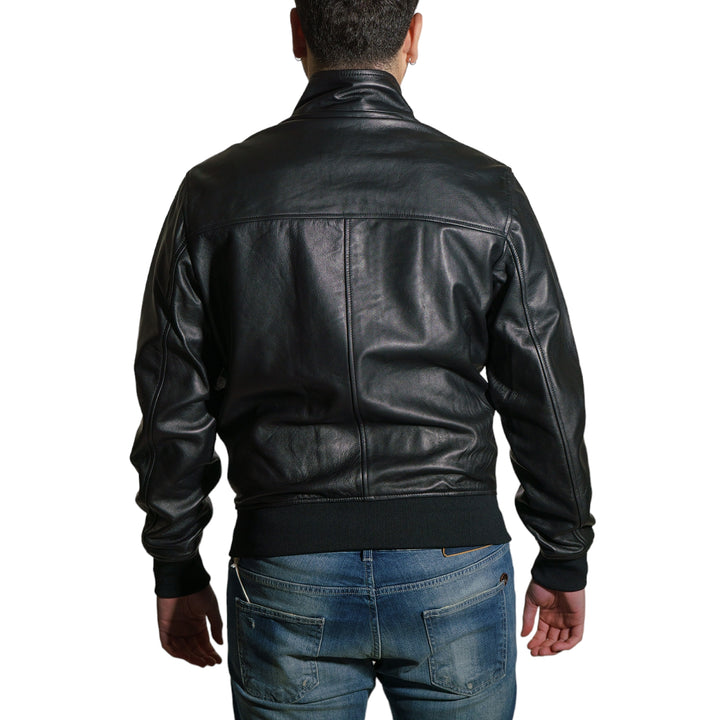 immagine-3-schott-bomber-in-pelle-vitello-nero-giacca-lc1001-black