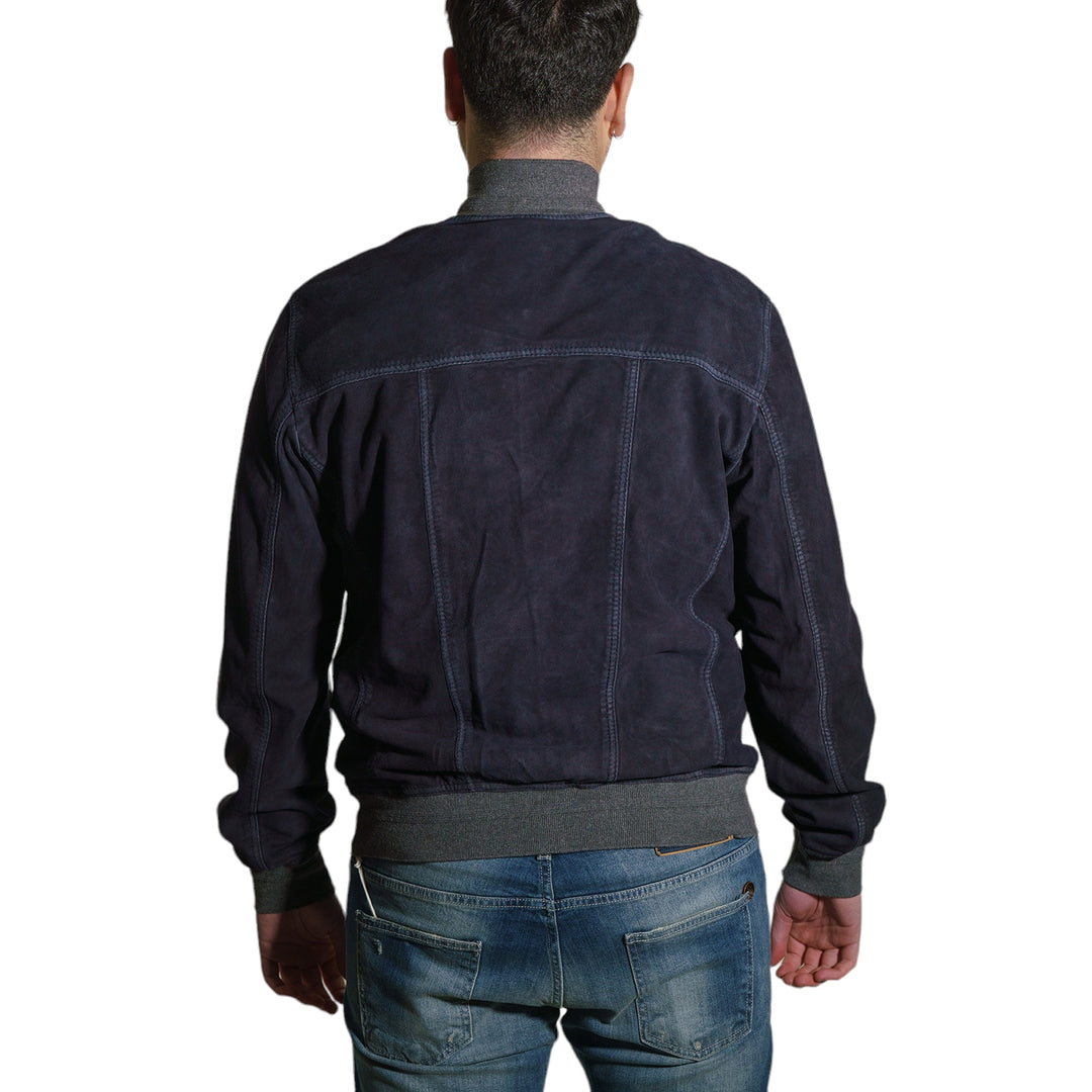 immagine-3-schott-bomber-valstar-in-pelle-scamosciata-blu-giacca-lc1003-blu