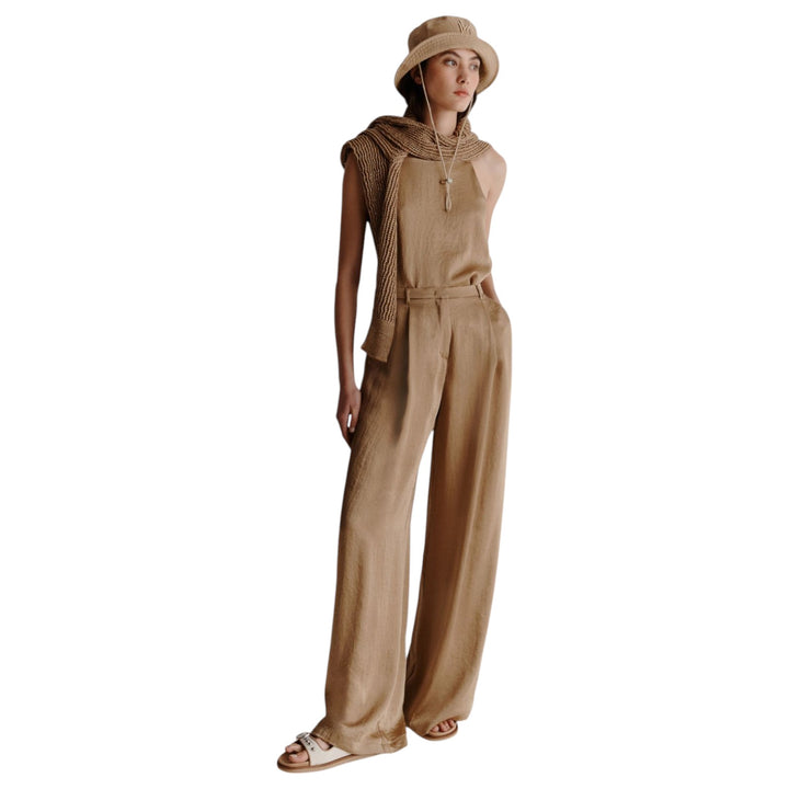 Top-Canottiera in tes. SFINGE BEIGE