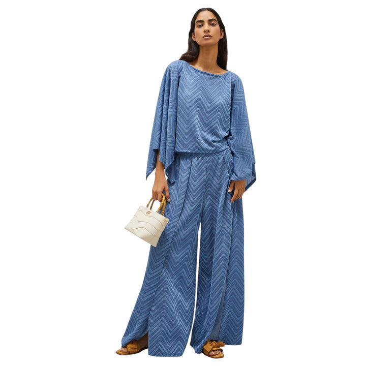 Pantalone in Jersey NAVONA AZZURRO