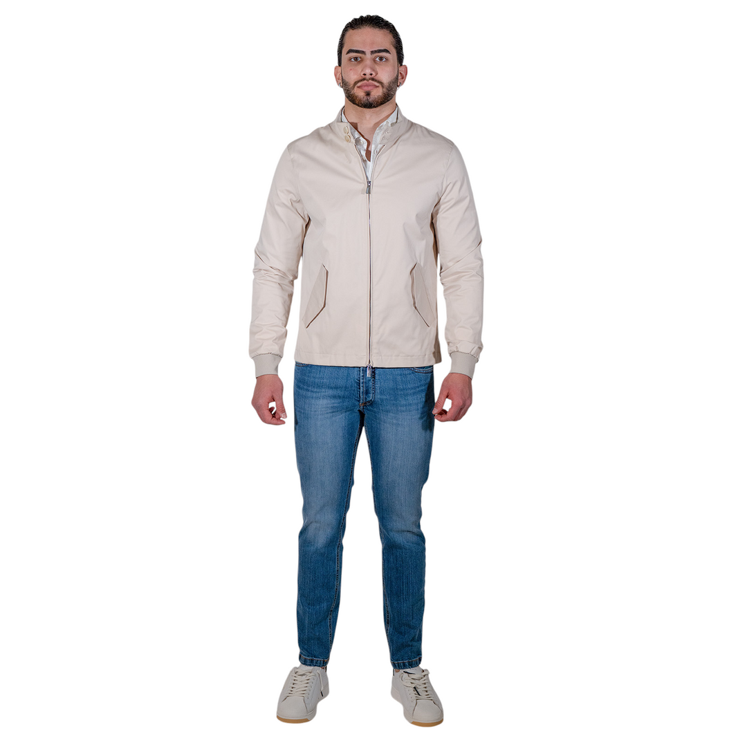 Jacket L/P Zip Technical Cotton Beige