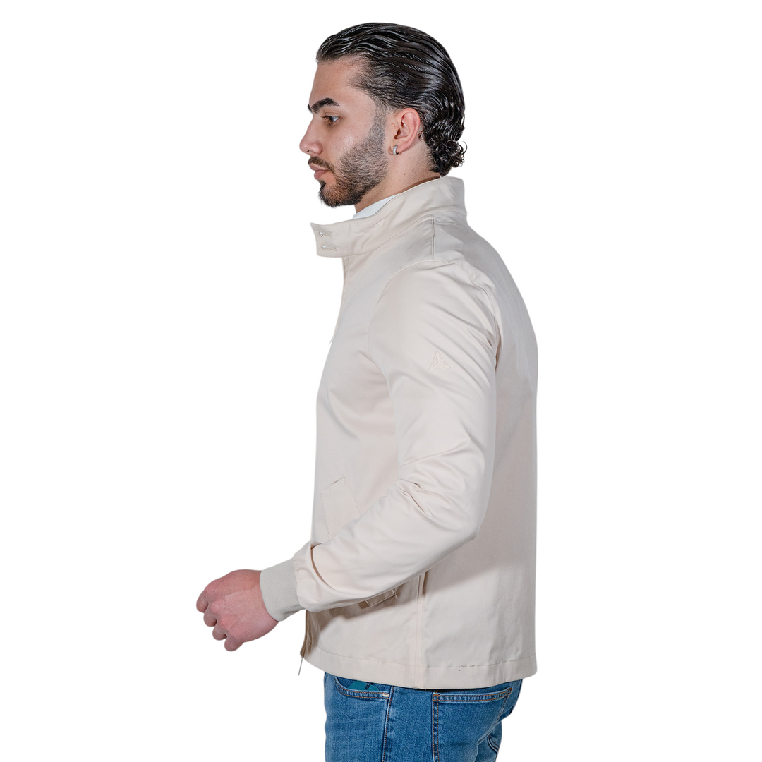 Jacket L/P Zip Technical Cotton Beige