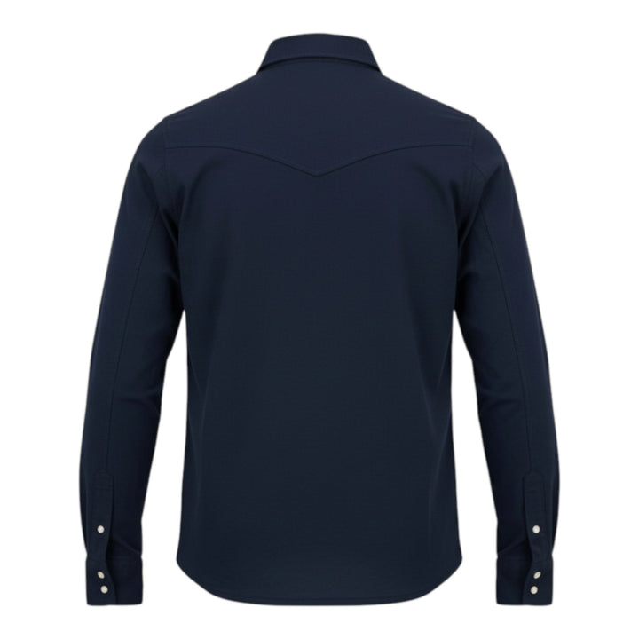 Camicia Western Manica Lunga El Paso Fiammato 180gr Navy