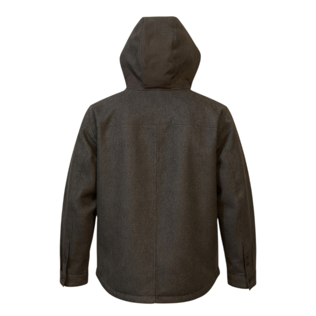 MEN'S BROWN HOODED JACKET