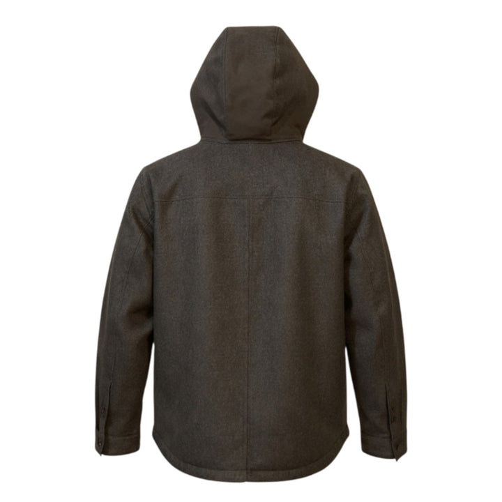 MEN'S BROWN HOODED JACKET
