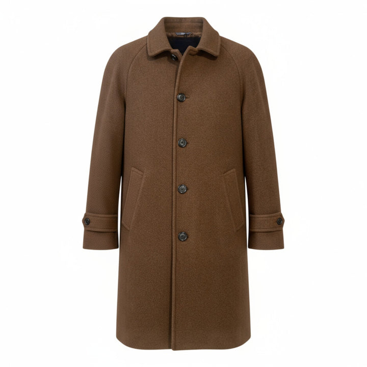 COAT G. DYED VIRGIN WOOL &amp; CASHMERE BROWN