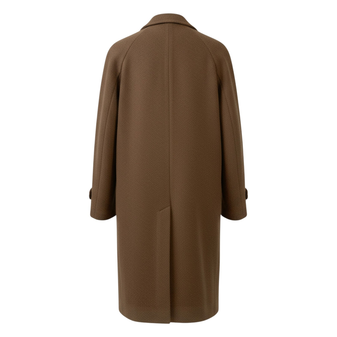 COAT G. DYED VIRGIN WOOL &amp; CASHMERE BROWN