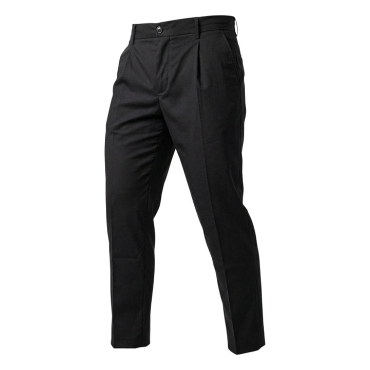 Pantalone con Elastico e Pinces in Tasmania Black