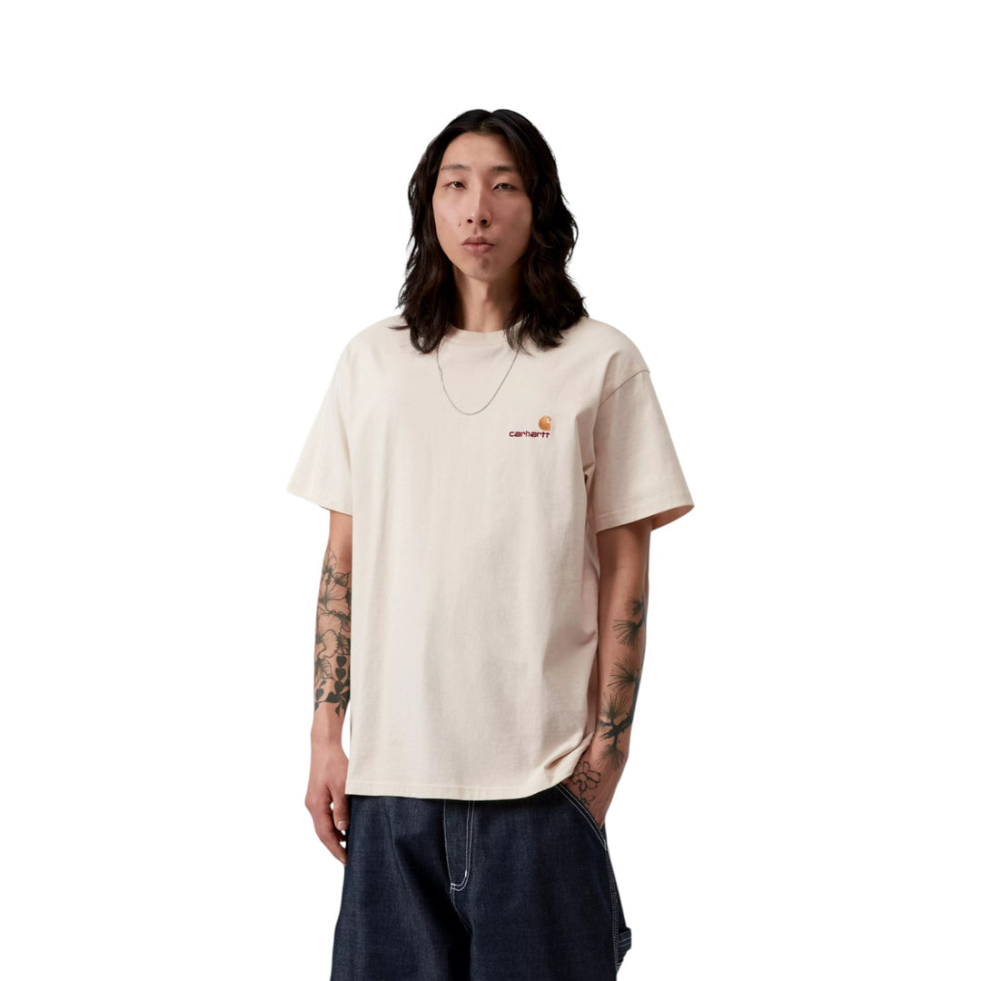 S/S American Script T-Shirt Natural