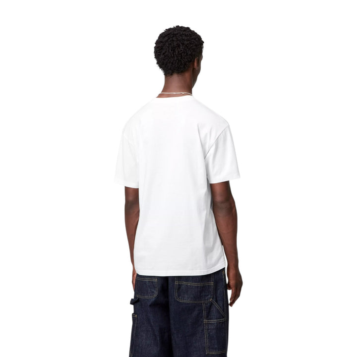 S/S Pocket Heart T-Shirt White / Red