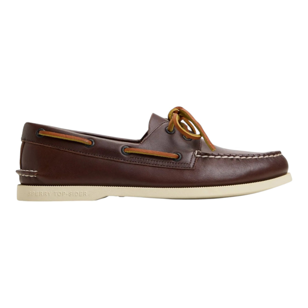 Scarpa da barca Authentic Original 2 occhielli in Vera Pelle Marrone