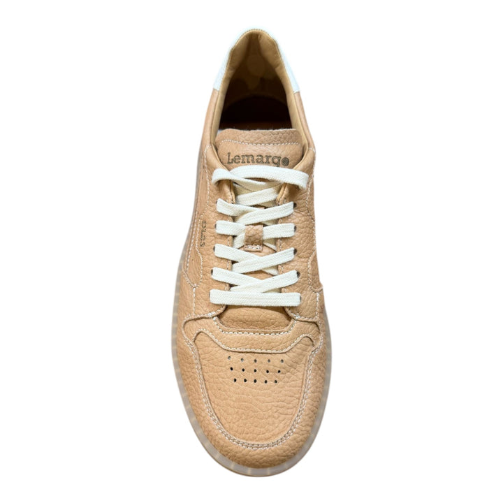 Sneakers Jannik in Vera Pelle di Cervo Noce-Bianco