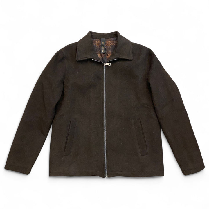 GIACCA CON ZIP MARRONE